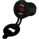 SeaDog Dual USB SocketVoltmeter wHidden Display 4265171