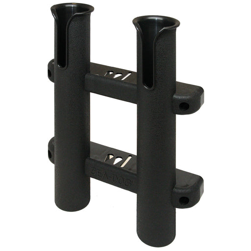 SeaDog Two Pole Side Mount Rod Storage Rack  Black 3250291