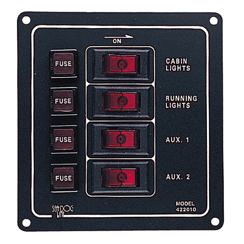 SeaDog Aluminum Switch Panel  Vertical  4 Switch 4220101