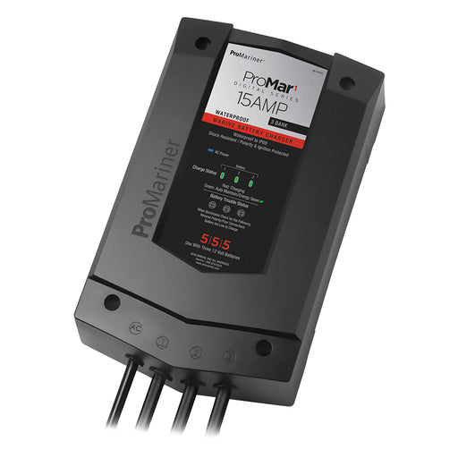 ProMariner ProMar1 DS Digital  15 Amp  3 Bank Charger 31515