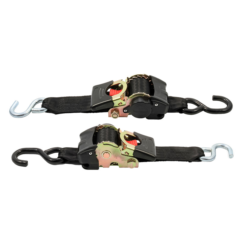 Camco Retractable Tie Down Straps  2 Width 6 Dual Hooks 50031