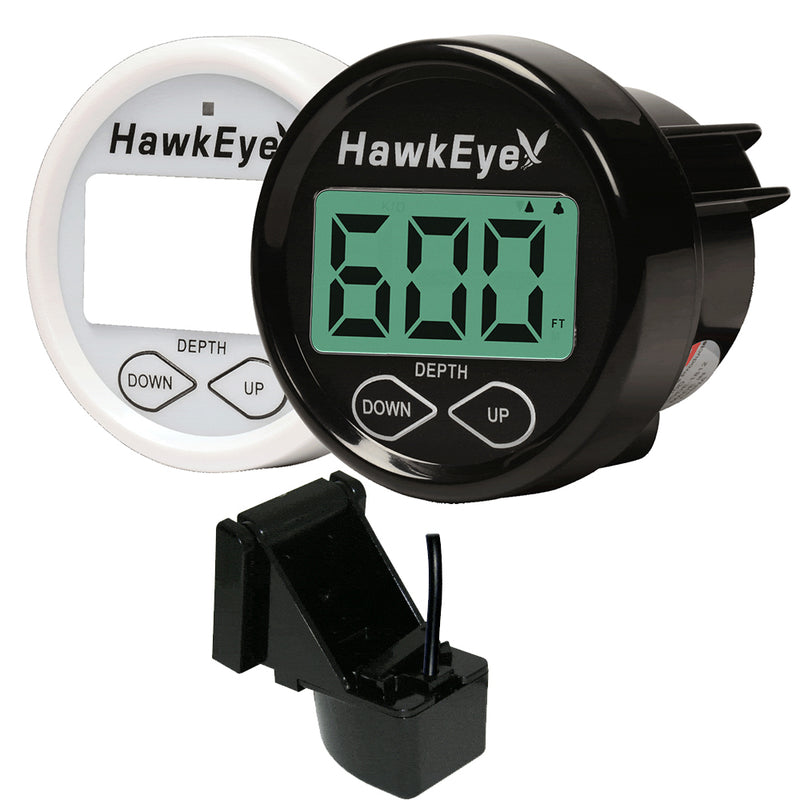 Hawkeye DepthTrax InDash Digital Depth  Temp Gauge  Transom Mount DT2BXTM