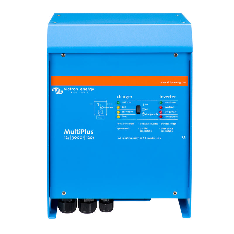 Victron MultiPlus InverterCharger 12VDC  3000VA  120VAC w 120AMP Charger  50AMP Transfer Switch  UL Approved