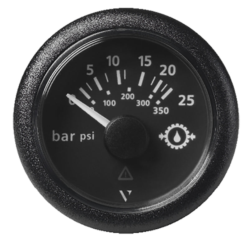Veratron 52MM 2116 ViewLine Transmission Oil Pressure 25 Bar350 PSI  Black Dial  Round Bezel A2C59514136