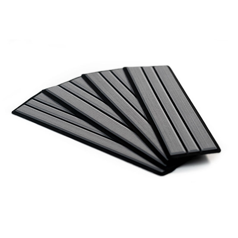 SeaDek Faux Teak 4Piece Step Kit  Storm GreyBlack 2390280066