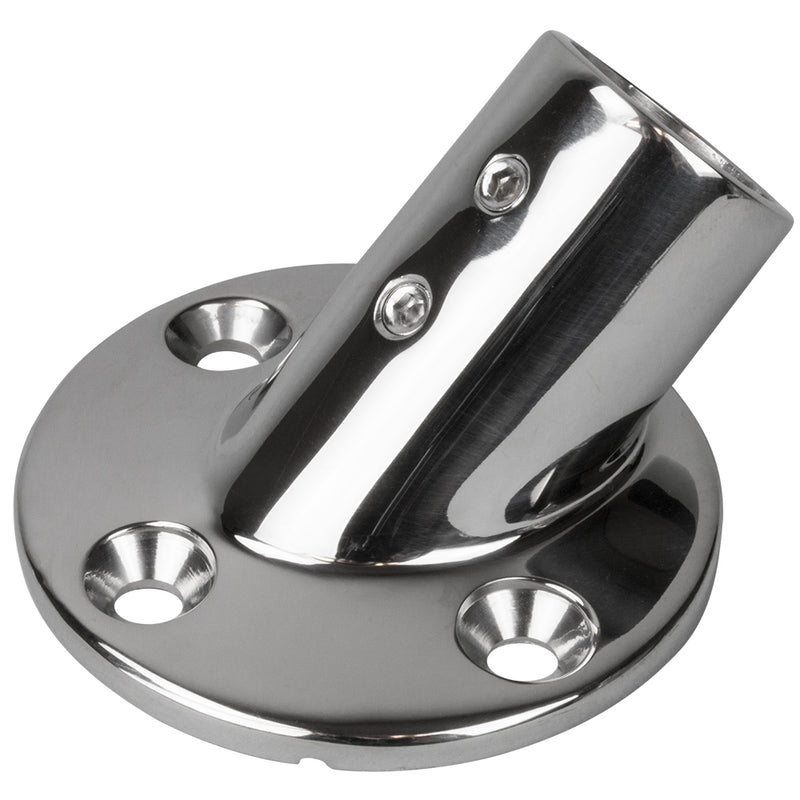 SeaDog Rail Base Fitting 234 Round Base 45 316 Stainless Steel  1 OD 2804511