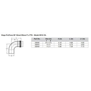 Viega ProPress 212  90 Copper Elbow  StreetPress Connection  Smart Connect Technology 20638