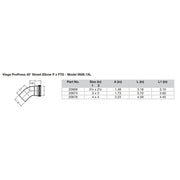 Viega ProPress  212  45 Copper Elbow  StreetPress Connection  Smart Connect Technology 20668
