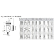 Viega ProPress 212 Copper Tee  Triple Press Connection  Smart Connect Technology 20683