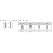 Viega ProPress 114 Copper Coupling wStop  Double Press Connection  Smart Connect Technology 78062