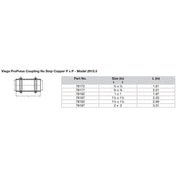 Viega ProPress 112 Copper Coupling wo Stop  Double Press Connection  Smart Connect Technology 78192