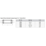 Viega ProPress 34 Extended Coupling wo Stop  Double Press Connection  Smart Connect Technology 79010