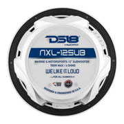DS18 HYDRO 12 Subwoofer wRGB Lights  700W  White NXL12SUBWH