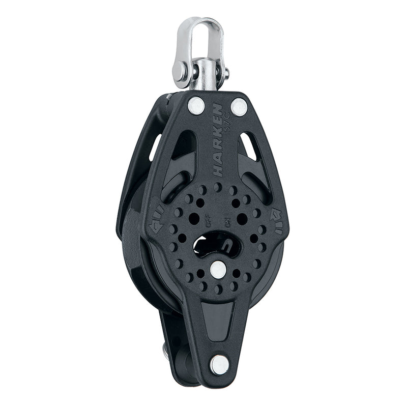Harken 57mm Carbo Single Ratchet Block wSwivel  Becket 2136