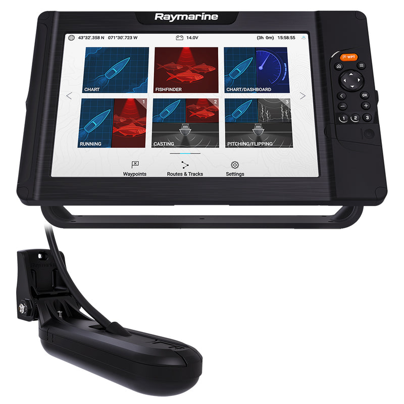 Raymarine Element 12 HV Combo wHV100 Transom Mount Transducer  Lighthouse North America Chart E7053605102