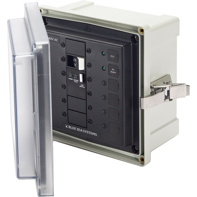 Blue Sea 3120  SMS Panel Enclosure wELCI Main 50A and 2 Blanks  240V 3120