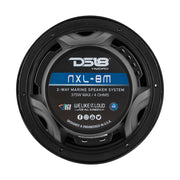 DS18 New Edition HYDRO 8 2Way Marine Speakers wRGB LED Lighting 375W  Black NXL8MBK
