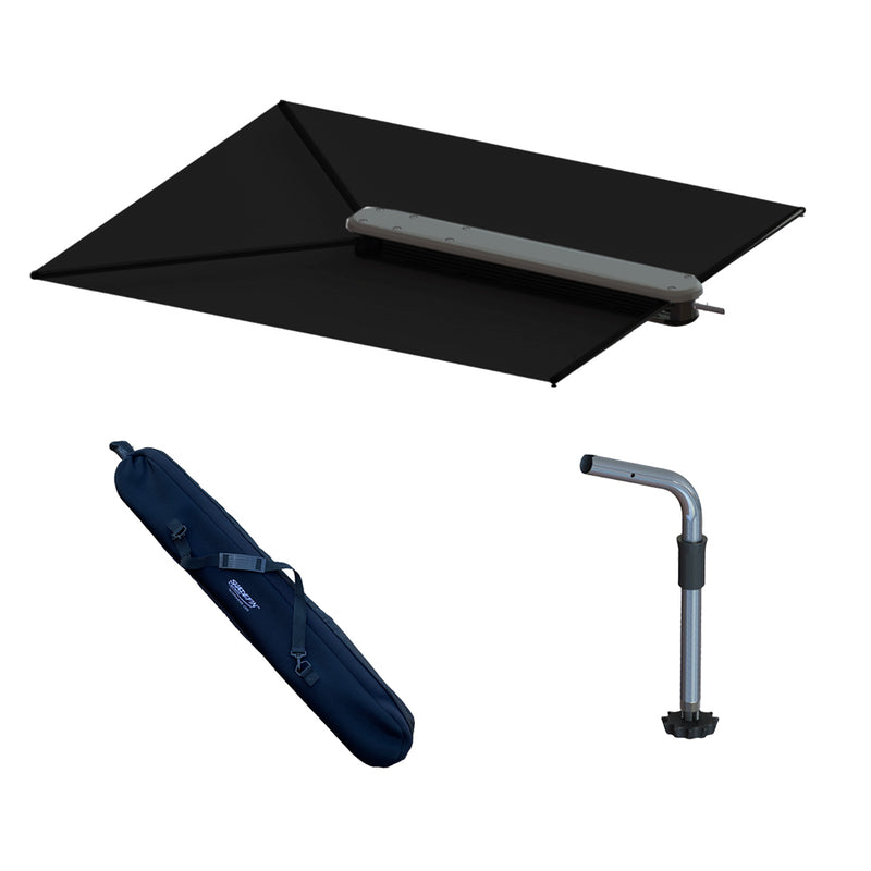 TACO ShadeFin wBlack Fabric Case  Fixed Rod Holder Mount Kit T1030004