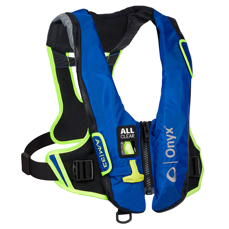 Onyx Impulse AM33 All Clear AutoManual Inflatable Life Jacket  Blue 13280050000421