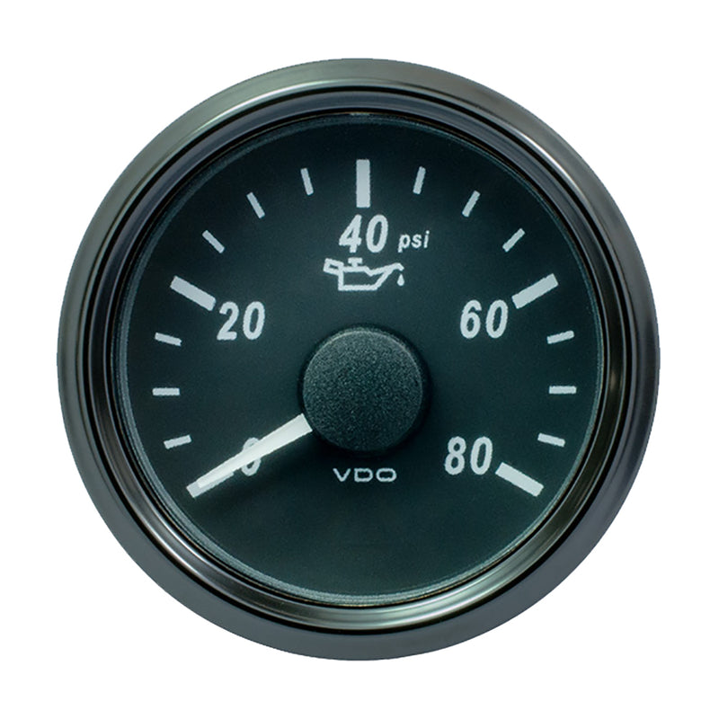 VDO SingleViu 52mm 2116 Oil Pressure Gauge  80 PSI  24033 Ohm A2C3833230030