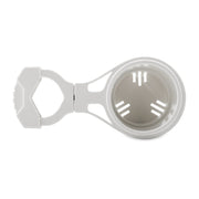 Camco ClampOn Rail Mounted Cup Holder  Large for Up to 2 Rail  White 53083