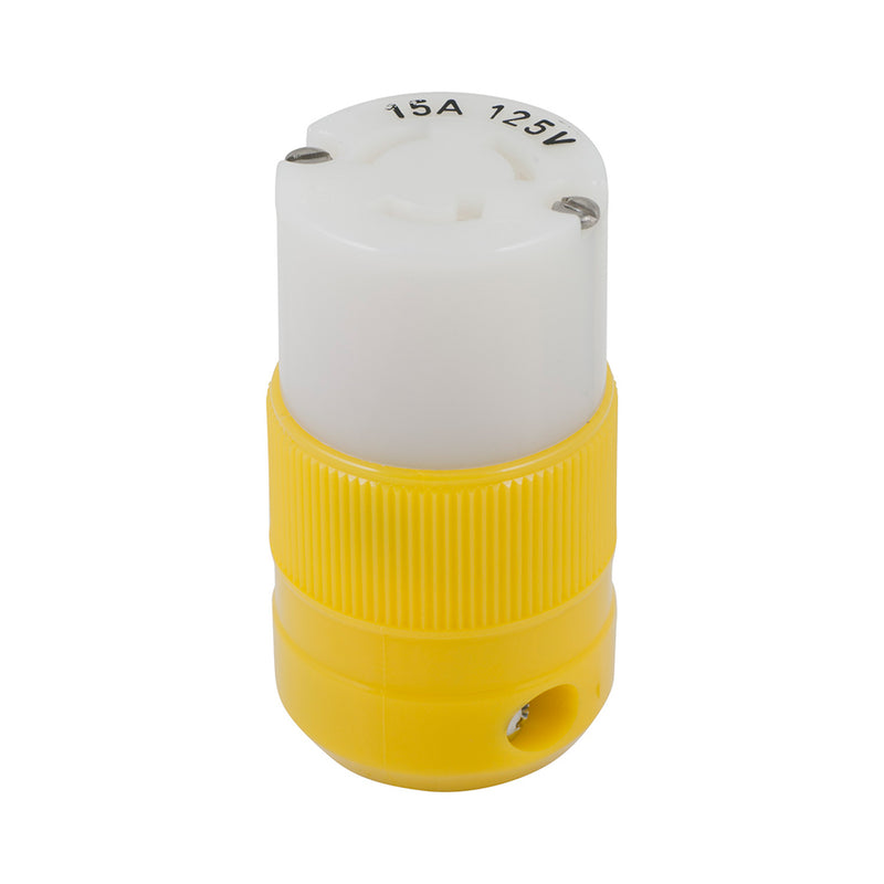 Marinco Locking Connector  15A 125V  Yellow 4731CR