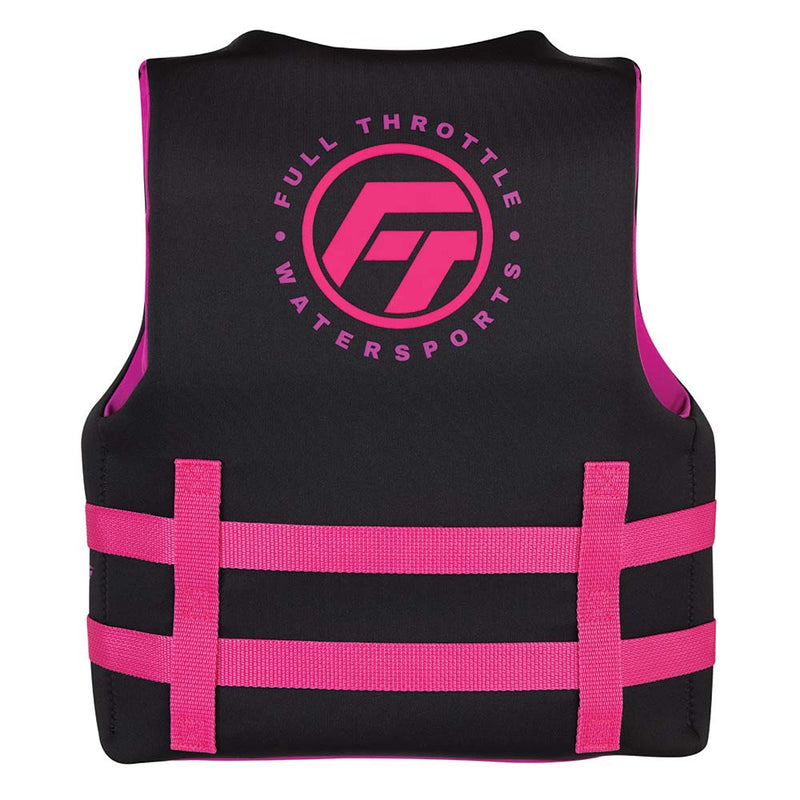 Full Throttle Youth RapidDry Life Jacket  PinkBlack 14210010500222