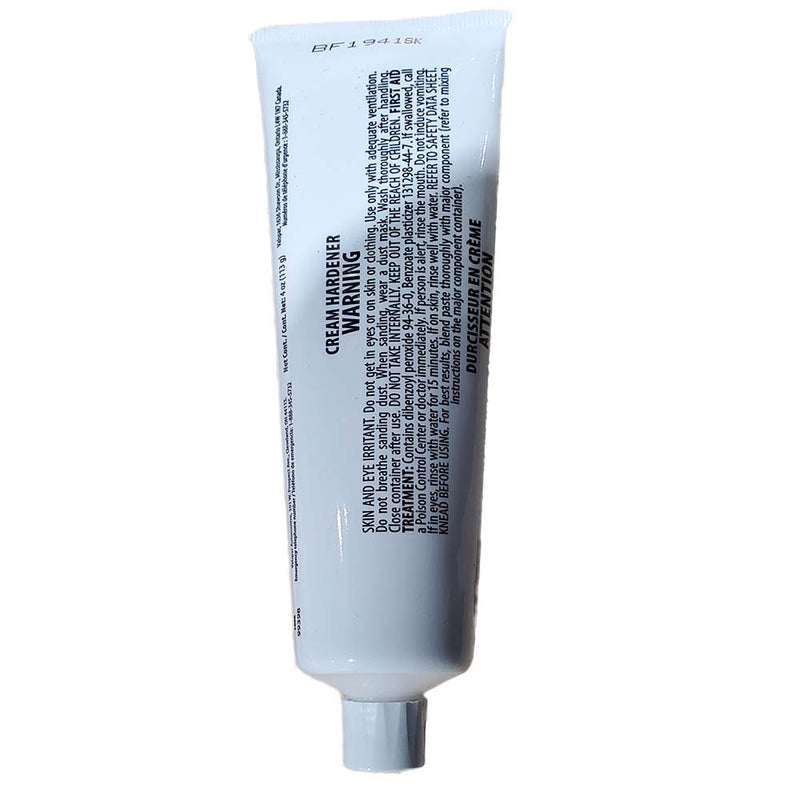 Sika BPO Cream Hardener White 4oz Tube Resin Required 648701