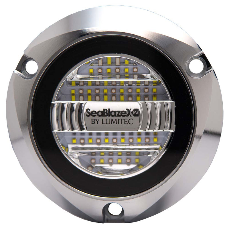 Lumitec SeablazeX2 Underwater Light Dual Color White Blue Polished Housing 101592
