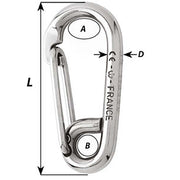 Wichard Symmetric Carbine Hook  Length 60mm  14 2313W