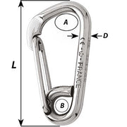 Wichard Asymmetric Carbine Hook  Length 100mm  1332 2326W