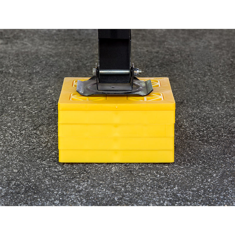 Camco FasTen Leveling Blocks wTHandle  2x2  Yellow 10Pack 44512