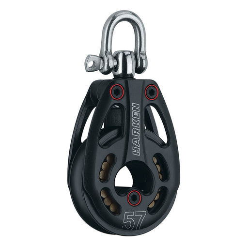 Harken 57mm Aluminum Low Load Black Magic Block wSwivel 3226