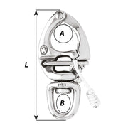 Wichard HR Quick Release Snap Shackle wSwivel Eye  Length 234 2673W