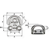 Wichard Folding Pad Eye  Diameter 1564 6604W