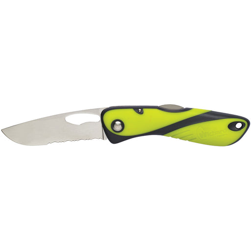 Wichard Offshore Knife  Single Serrated Blade  Fluorescent 10112W