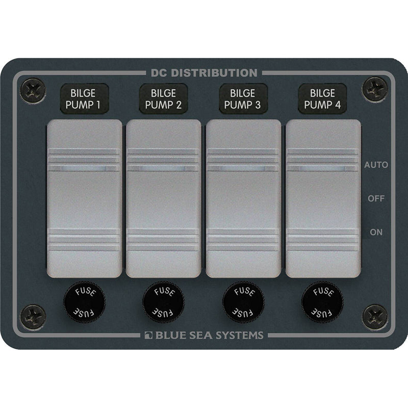 Blue Sea 8666 Contura 4 Bilge Pump Control Panel 8666