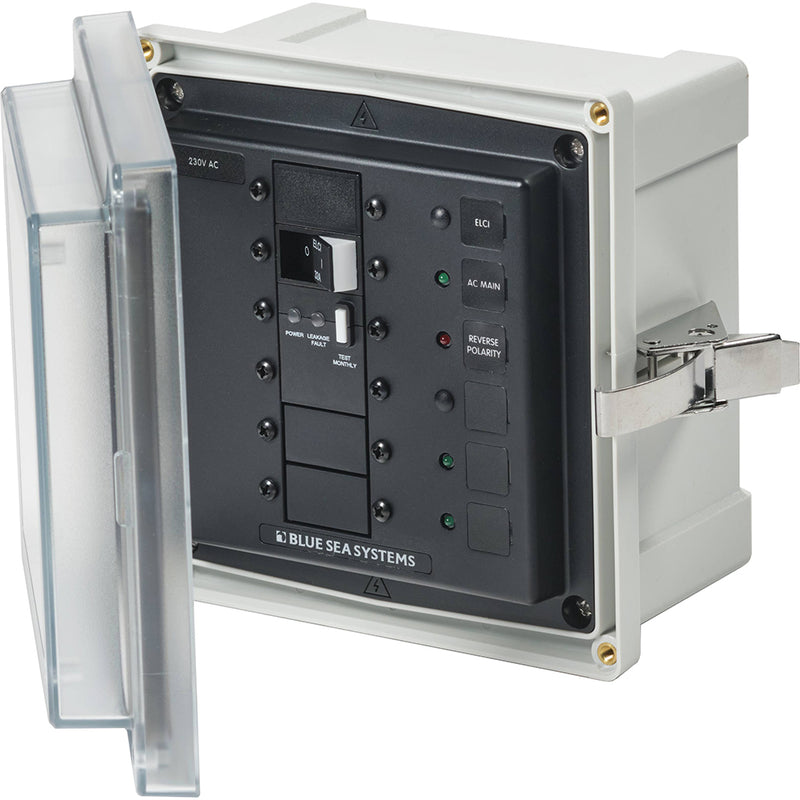 Blue Sea 3123  SMS Panel Enclosure wELCI 32A  3 Blanks  230V AC 3123