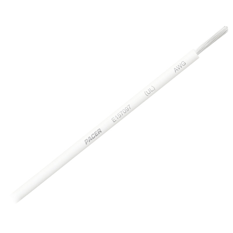 Pacer White 8 AWG Primary Wire  25 WUL8WH25