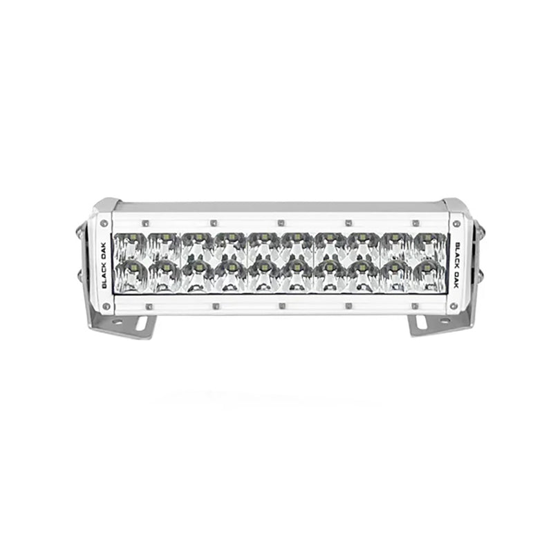 Black Oak Pro Series 30 Double Row 10 LED Light Bar  Combo Optics  White Housing 10CMD5OS