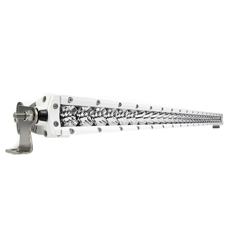 Black Oak Pro Series 30 Single Row 30 LED Light Bar  Combo Optics  White Housing 30CMS5OS
