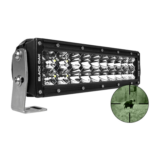 Black Oak Pro Series Double Row Combo Infrared 10 940nm Light Bar  Black 10IR940