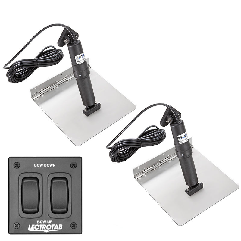 Lectrotab XKA Stainless Steel Trim Tab Kit wRocker Switch  12 x 9 XKAF12X9