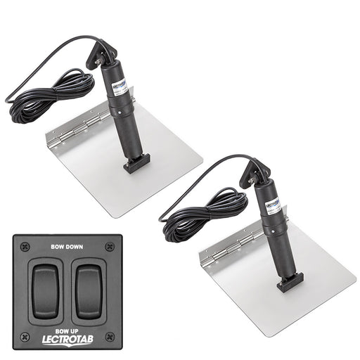 Lectrotab XKA Stainless Steel Trim Tab Kit wRocker Switch  12 x 9 XKAF12X9