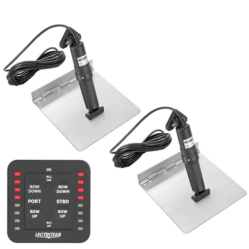 Lectrotab XKA Stainless Steel Trim Tab Kit wOneTouch Control  12 x 18 XKASL12X18