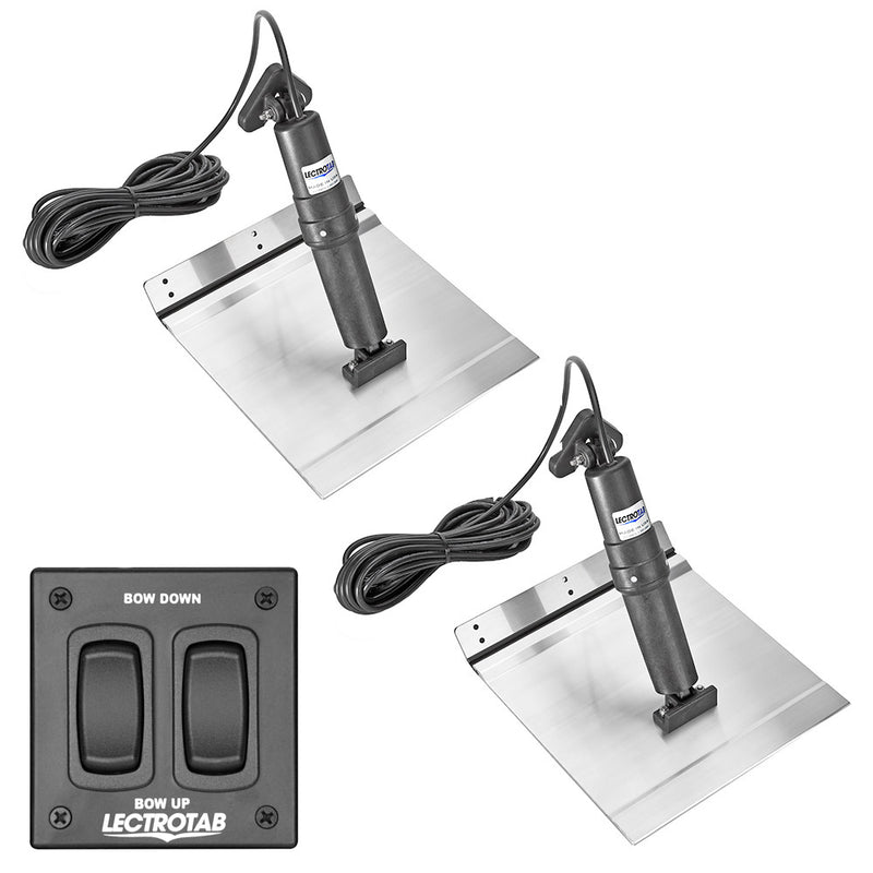 Lectrotab XKA Aluminum Alloy Trim Tab Kit wRocker Switch  12 x 18 XKAF12X18A