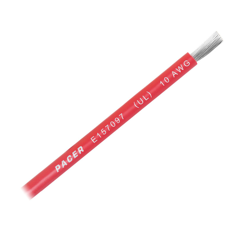 Pacer Red 10 AWG Battery Cable  Sold By The Foot WUL10RDFT