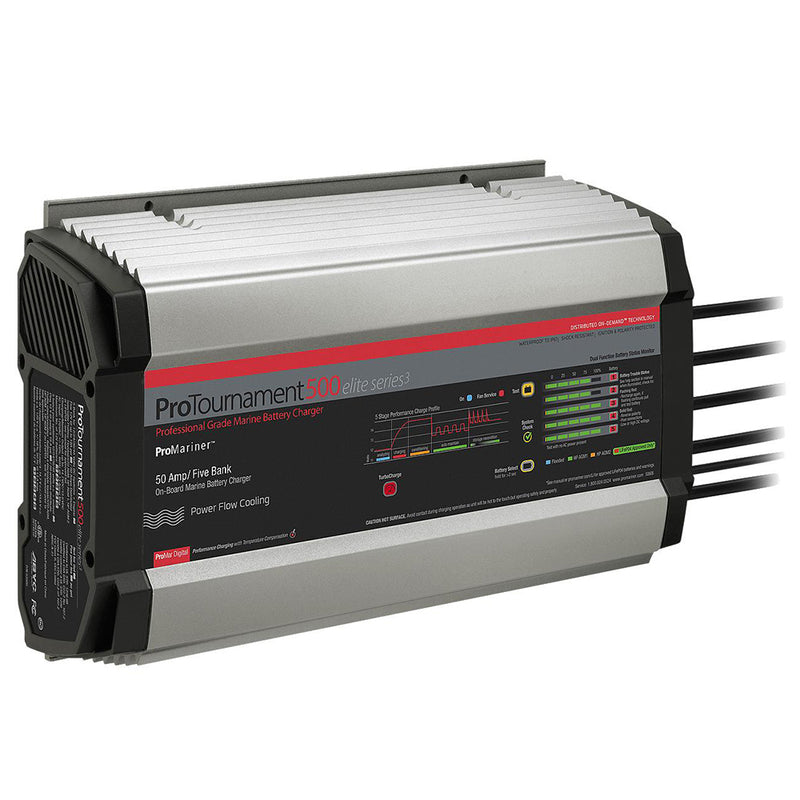 ProMariner ProTournament 500 Elite Series3 5Bank OnBoard Marine Battery Charger 53505