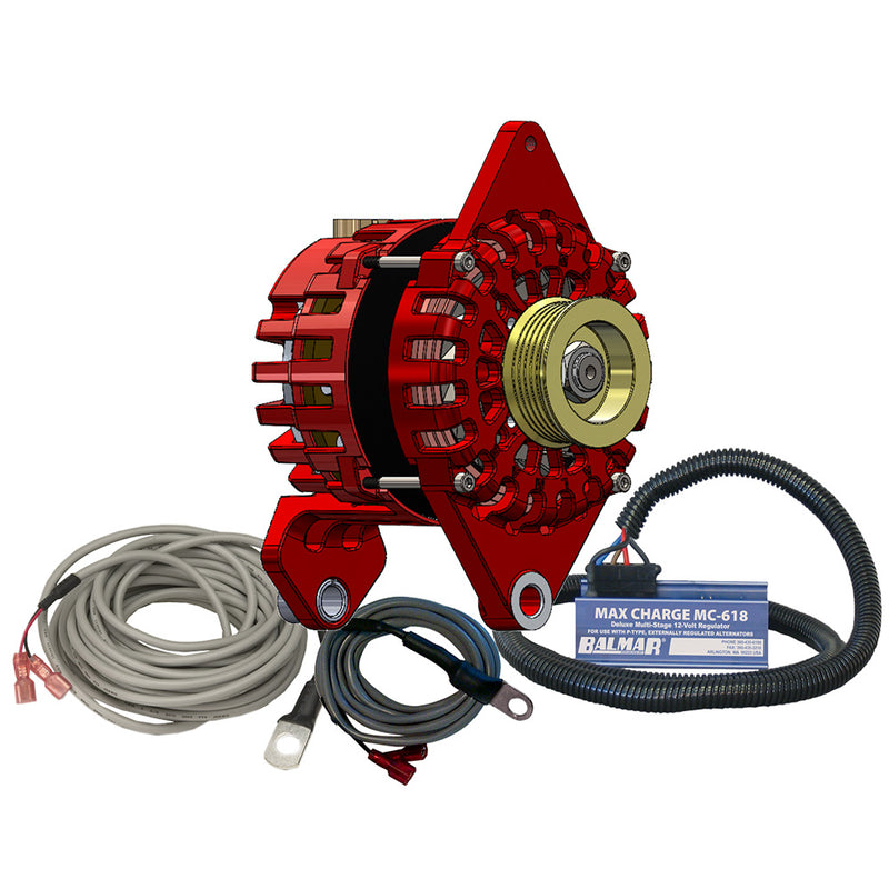 Balmar Alternator 170 AMP Kit 12V 4 Dual Foot Saddle K6 Pulley Regulator  Temp Sensor XTDF4170K6KIT
