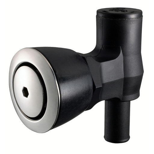 Attwood 90 PTrap Fuel Tank Vent  Flush Mount  Black wStainless Steel Vent Head 16746